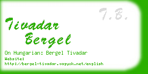 tivadar bergel business card